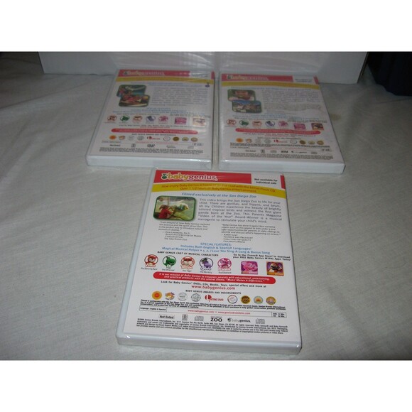 Baby Genius DVD Lot 3 Music DVD's Counting Songs - Motzart - The 4 Seasons NEW - Picture 2 of 3